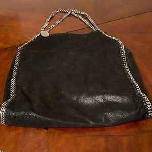 STELLA MCCARTNEY FAUX BRUSHED-LEATHER SHOULDER BAG